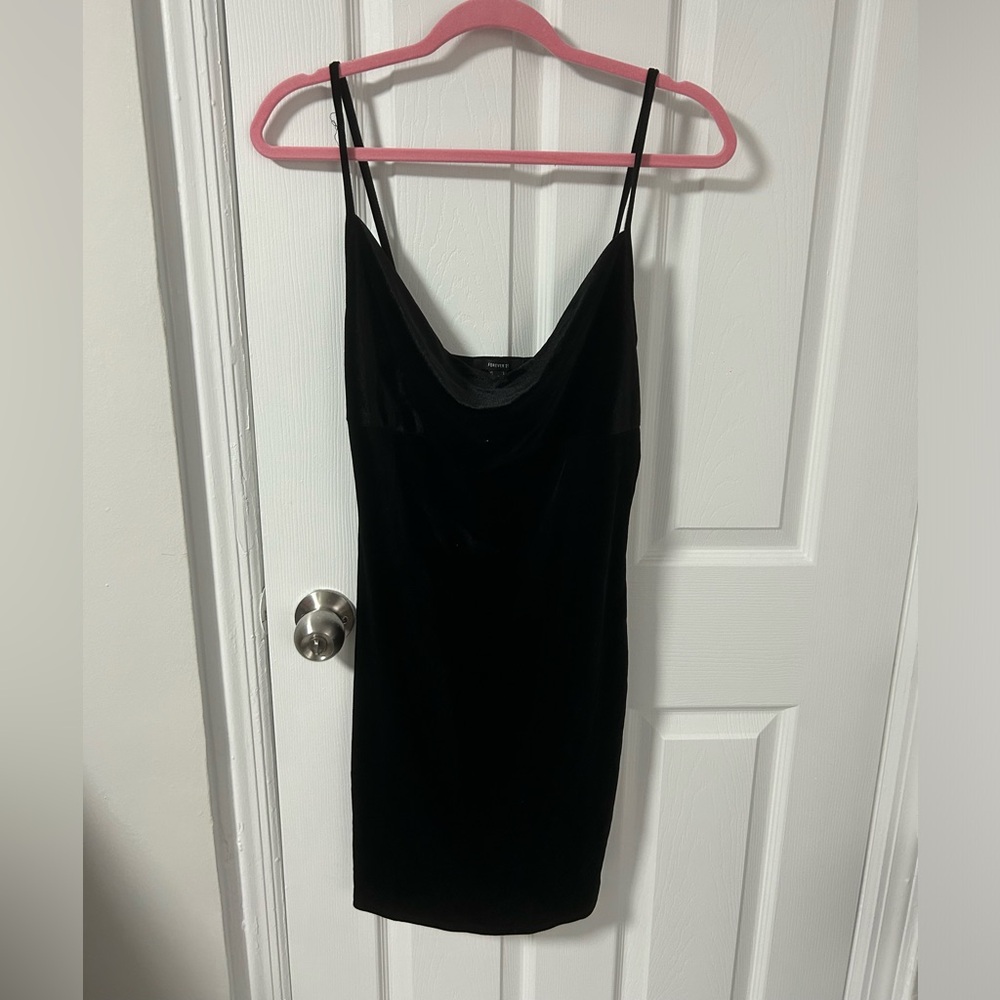 Cowl Neck Velvet Dress